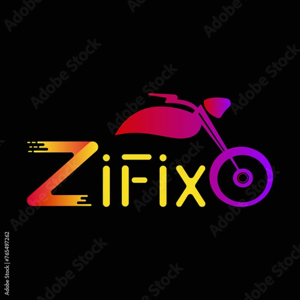 Fototapeta Typography ZiFix Logo Design