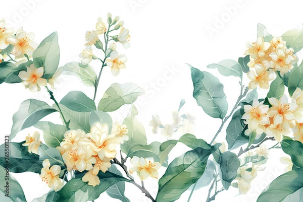 Fototapeta 金木犀の花（水彩画）