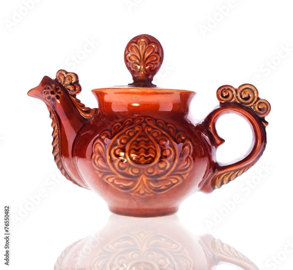 Fototapeta Brown Glossy Teapot