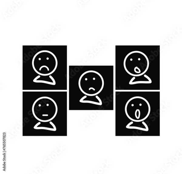 Fototapeta Aggressive Cartoon With Angry Expression. Vector Illustration Isolated On White Background