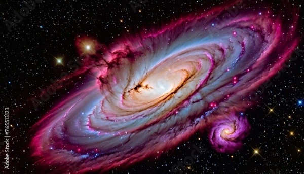 Fototapeta Colourful space galaxy cloud nebula. Stary night cosmos. Universe science astronomy. Supernova background