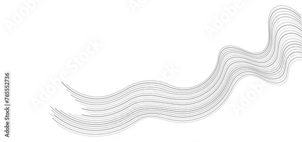 Obraz Abstract wavy lines background element. Suitable for AI, tech, network, science, digital technology themes