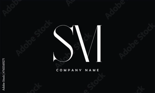 Fototapeta SM, MS, S, M Abstract Letters Logo Monogram