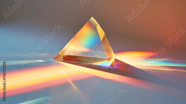 Fototapeta A subtle rainbow effect created by light refraction