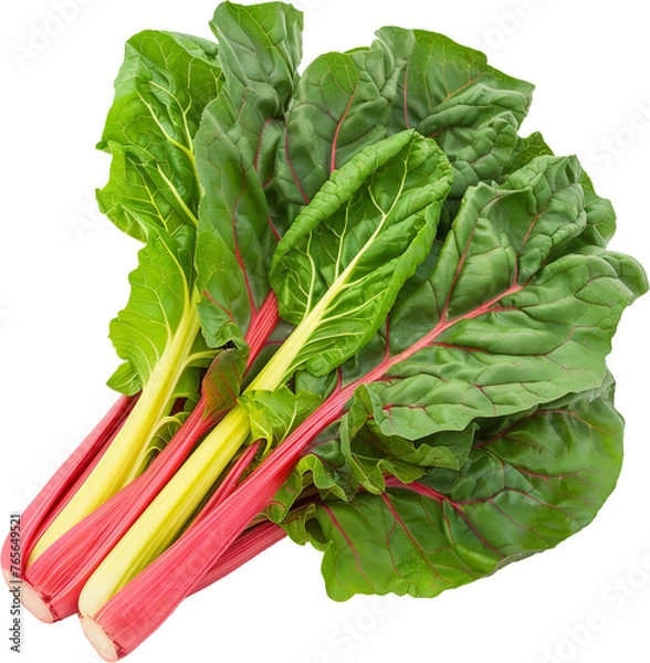 Obraz Swiss Chard, transparent background, isolated image, generative AI
