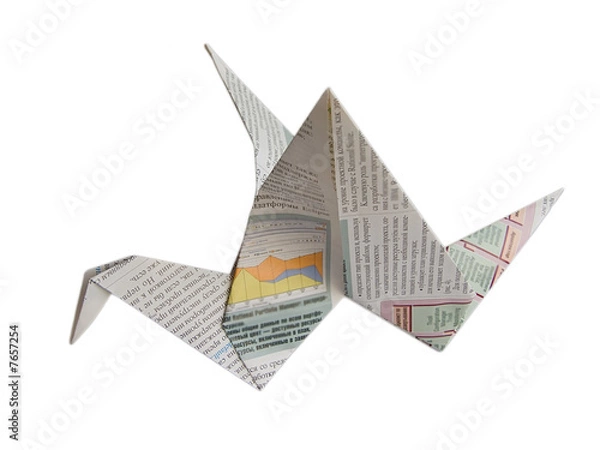 Obraz Newspaper origami craine