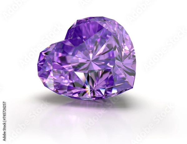 Obraz Heart-shaped amethyst