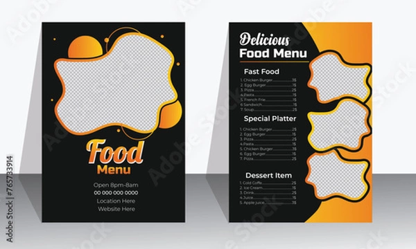 Obraz Restaurant Menu Design.
