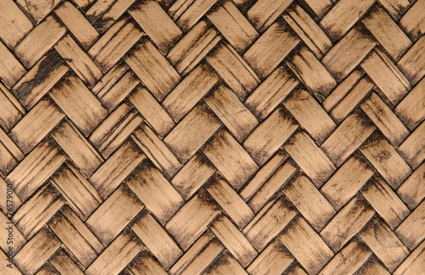 Fototapeta handcraft bamboo weave texture for background