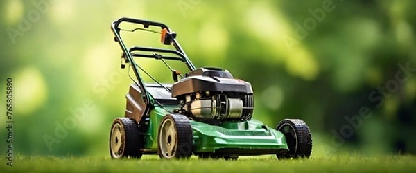 Fototapeta mowing the grass