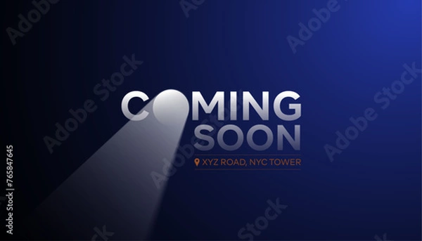 Obraz Coming soon banner design vector. launching soon Illustration
