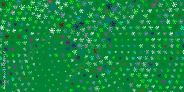 Fototapeta Light Multicolor vector background with covid-19 symbols.