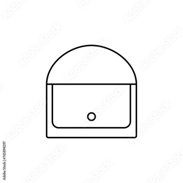 Fototapeta Handbag icon, Simple filled woman bag accessory. handle, female Fashion bag. Vector illustration on white background. EPS 10.