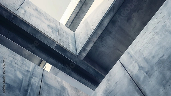 Fototapeta Abstract Geometry: Minimalist Architectural Symmetry