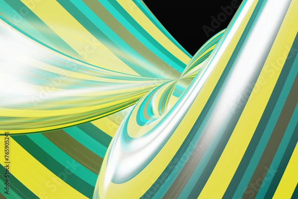 Obraz Macro photo. Abstract minimalistic background. Waves. 3D effect, render.