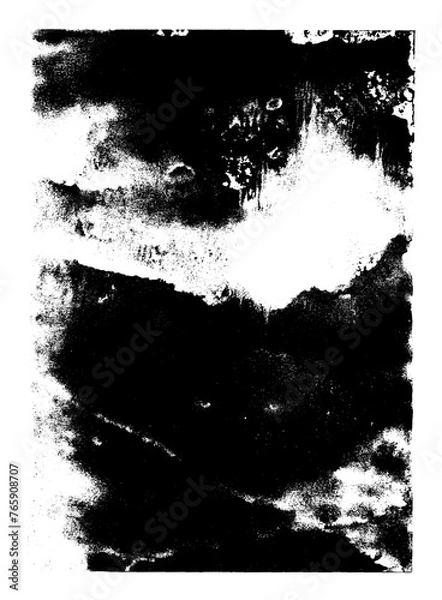 Fototapeta Grunge texture black and white illustration. Suitable for background, pattern, print, media..