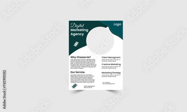 Fototapeta Creative Business Flayer Layout, Business social media design corporate flayer, Magazine, brochure, cover layout design print template.
