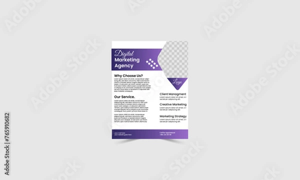 Fototapeta Creative Business Flayer Layout, Business social media design corporate flayer, Magazine, brochure, cover layout design print template.
