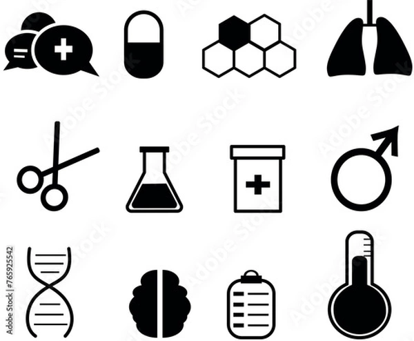 Obraz Medical Set Icon