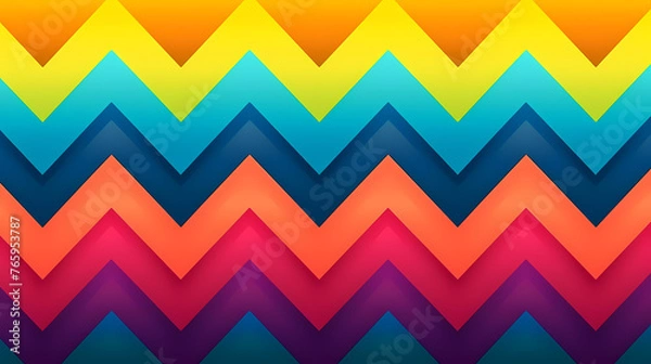 Obraz Retro zigzag stripes art abstract background