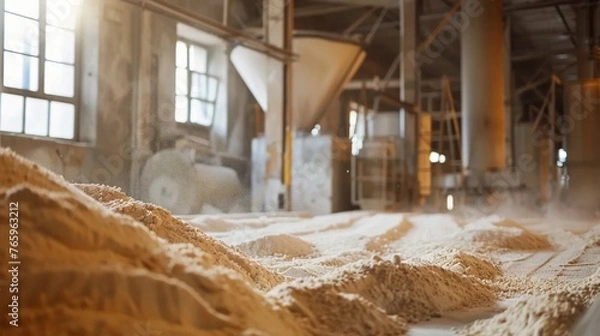 Obraz The interior of a modern mill for creating flour