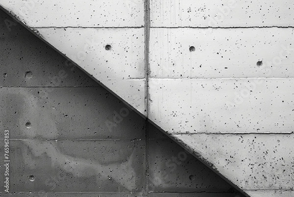 Fototapeta A pair of parallel lines intersect at a right angle, forming a simple yet striking geometric shape against a solid background.