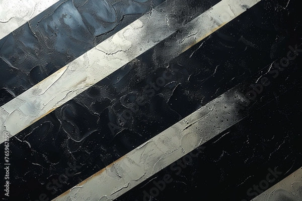 Fototapeta A series of diagonal lines intersect and overlap in a dynamic pattern, creating a sense of movement and energy within the minimalist artwork.