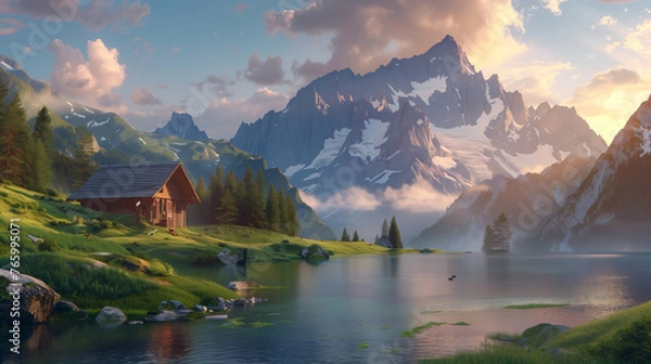 Obraz Urlaub in den Bergen