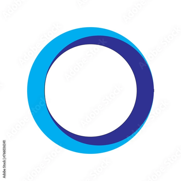 Fototapeta Circle with two color element icon
