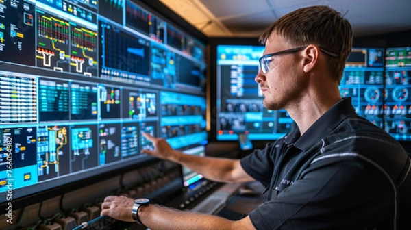 Fototapeta Engineer in the factory