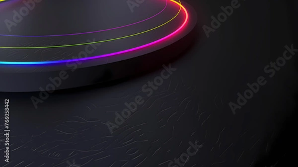 Obraz Abstract glowing geometric shapes background