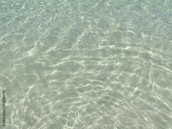 Obraz Beautiful calm blue sea and ripple on white sand at the beach