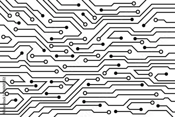 Fototapeta Abstract futuristic circuit board background. High computer technology blue color background. Stock illustration