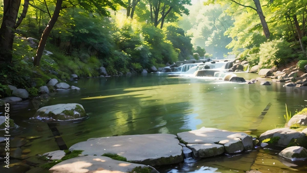 Obraz waterfall in the park