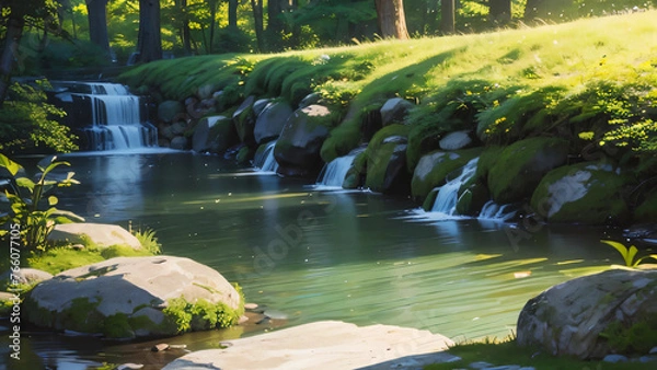 Obraz waterfall in the forest