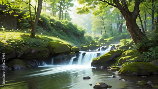 Obraz waterfall in the jungle