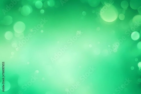 Fototapeta Abstract gradient smooth Bokeh emerald green color background image