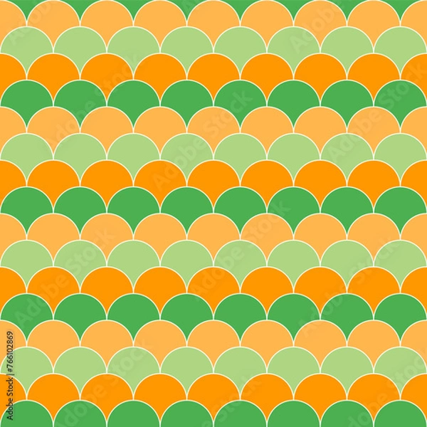 Fototapeta St. Patrick's day shade fish scales pattern. fish scales pattern. fish scales seamless pattern. Decorative elements, clothing, paper wrapping, bathroom tiles, wall tiles, backdrop, background.