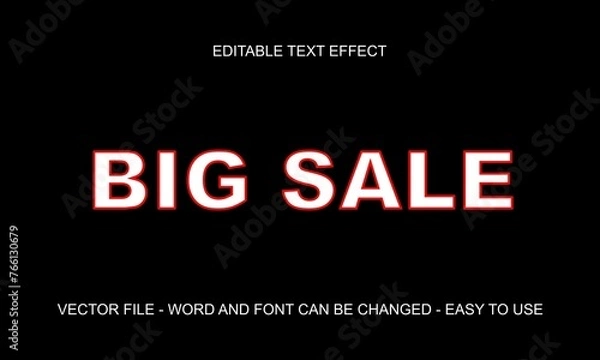 Obraz Editable text effect super big sale