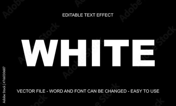 Obraz Editable text effect bold white mock up