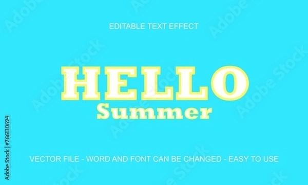 Obraz  Summer editable text effect