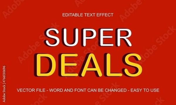 Obraz Super deals theme editable text style effect