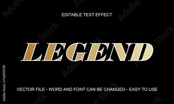 Obraz Editable text effect golden mock up