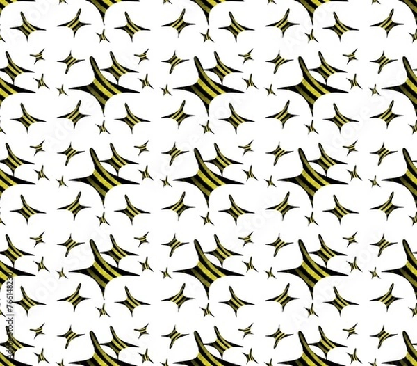 Fototapeta Seamless Leaf and Feather Pattern. blade Illustration