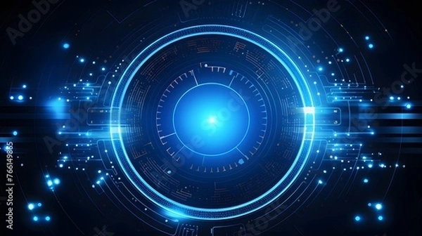Fototapeta Abstract technology background circles digital hi-tech technology design background. concept innovation. vector illustration