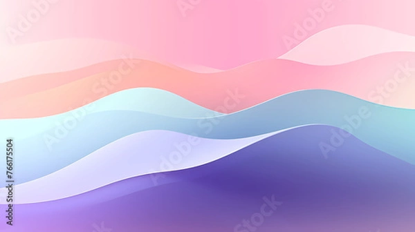 Obraz Watercolor background with various waves and wave shapes