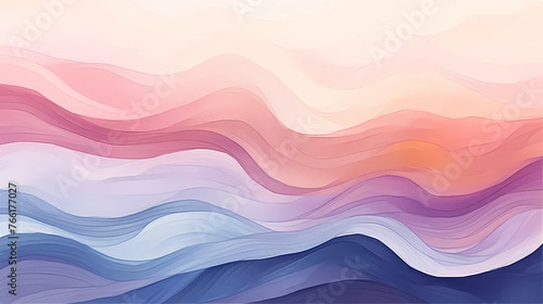 Fototapeta Gradient colorful abstract wallpaper with multicolored wavy surface