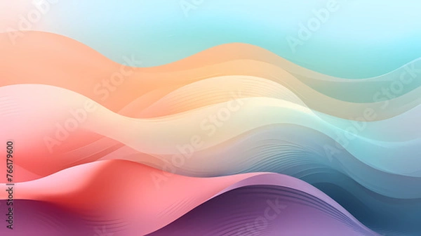Fototapeta Vibrant retro abstract wavy background