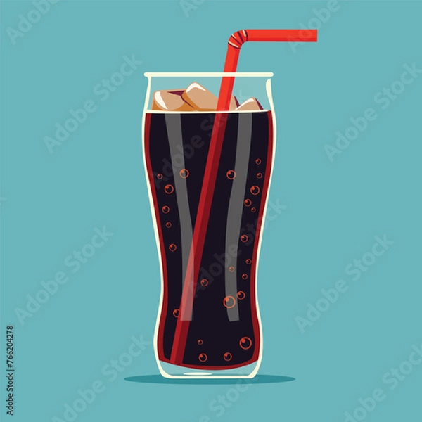 Fototapeta glass of cola vector illustration