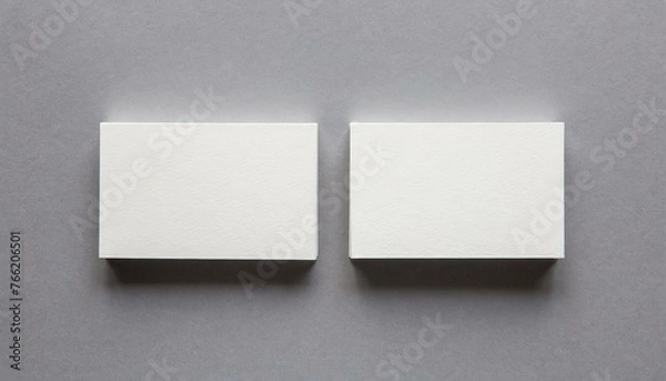 Fototapeta Business Card Mockup for Branding - Presentation for Personal Identification or Pursue of Business - Promotional Material for Business Endeavors - Neutral Background